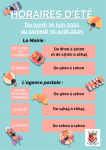 Affiches horaires d'été
